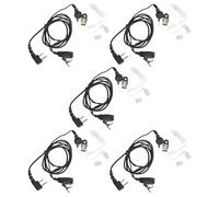 vhbw 5X Auriculares Compatible con Alan Midland 451, 443, 42, 445 Sport, 445 BT, 441 Radio, walkie Talkie, Tubo acústico Transparente