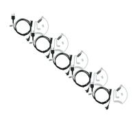 vhbw 5X Auriculares Compatible con Icom IC-3FGX, IC-3A, IC-3AT, IC-32E, IC-32AT Radio, walkie Talkie con micrófono ptt, Tubo acústico