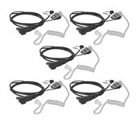 vhbw 5X Auriculares Compatible con Motorola PMR446, Spirit GT, MR356R, MR355R Radio, walkie Talkie, Tubo acústico Transparente