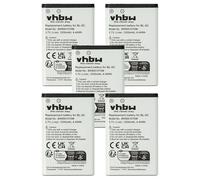 vhbw 5X batería Compatible con Alcatel 8254 DECT, DECT 8242, 8244 DECT, 8262 DECT, DECT 8232 móvil, Smartphone (1200 mAh, 3,7 V, Li-Ion)