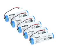 vhbw 5X batería Compatible con Datalogic Gryphon GBT4100-HC, GBT4130, GBT4100-BK, GBT4100 escáner códigos de Barra, TPV (2600 mAh, 3,7 V, Li-Ion)