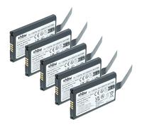 vhbw 5X batería Compatible con Datalogic Memor X3, CVR2, Memor NFP, DL-Memor escáner códigos de Barra, TPV (1000 mAh, 3,7 V, Li-Ion)