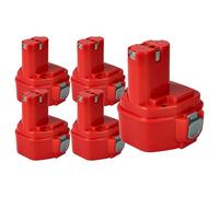 vhbw 5X batería Compatible con Makita 6217DWDE, 6216DWFE, 6217D, 6216DWBE, 6216D, 6216DWDE, 6213DWBLE Herramienta (3000 mAh, NiMH, 12 V)