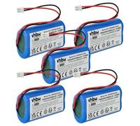 vhbw 5X batería Compatible con Zafferano Poldina, Olivia Pro, Poldina Pro lámpara de Mesa/mesita de Noche (4400 mAh, 3,7 V, Li-Ion)