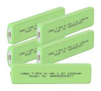 vhbw 5X batería de Celdas Compatible con Panasonic HHF- 1PSC, AZ201S, AZ01, AZ01T Reproductor CD (1100 mAh, 1,2 V, NiMH), Button Top, 7/5F6