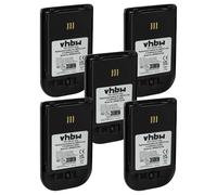 vhbw 5X batería reemplaza Ascom 600190/2C, 660190/R2B para teléfono Fijo o inalámbrico (900 mAh, 3,7 V, Li-Ion) Negro