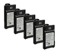 vhbw 5X batería reemplaza Kenwood KNB-63L | KNB-65L para radio (1000 mAh, 7,4 V, Li-Ion) + pinza