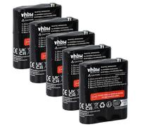 vhbw 5X batería reemplaza Motorola NNTN4385, PMNN4477, NNTN4384, PMNN4477A, PMNN4477AR para Radio (1500 mAh, 3,6 V, NiMH)