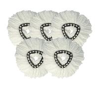 vhbw 5X Cabezal fregona Compatible con Vileda EasyWring & Clean, EasyWring & Clean Turbo fregona - Repuesto, Microfibra, Blanco