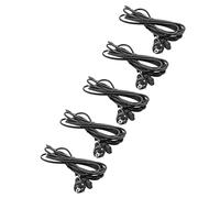 vhbw 5X Cable de alimentación IEC, Schuko Euro C13 5m para PC, Monitor, Ordenador, Impresora, etc.