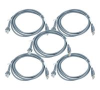 vhbw 5X Cable de Datos USB 2.0 (m) a RJ45 (m) Compatible con Datalogic QuickScan QBT2131, QBT2430 escáner de código Barras - Cable, 2 m Gris
