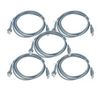 vhbw 5X Cable de Datos USB 2.0 (m) a RJ45 (m) Compatible con Datalogic QuickScan QD2100, QM2100 escáner de código Barras - Cable, 2 m Gris