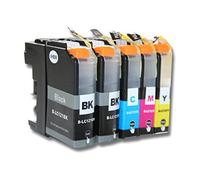 vhbw 5X Cartuchos de Tinta Compatible con Brother MFC-J 245, 870 DW, DCP-J 132 W, 752 DW Impresora con Chip (Compatible)