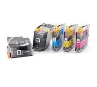 vhbw 5X Cartuchos de Tinta reemplaza Brother LC-22EMXXL, LC-22EM XXL, LC22EY, LC-22E M, LC-22EY, LC-22E Y para Impresora con Chip (Compatible)
