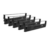 vhbw 5x Cinta de color de escritura compatible con Epson LQ300, LQ200, LQ350 impresora de matriz o de tickets - negro