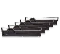 vhbw 5x Cinta de color de escritura compatible con Epson PLQ20K, PLQ 20 M, PLQ 22 CS, PLQ 22, PLQ 22 CSM impresora de matriz o de tickets - negro