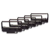 vhbw 5x Cinta de color de escritura compatible con Epson TM-U220B, TM-U375, TM-U220D, TM-U370, TM-U325 impresora de matriz o de tickets - negro