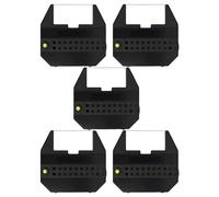 vhbw 5x Cinta de color de escritura compatible con Olivetti ETP 66, ETP 60, ETP 56, ETP 65, ETP 56 SP máquina de escribir - negro
