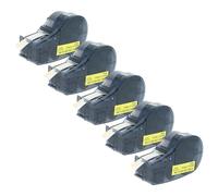 vhbw 5x cinta de escritura reemplaza Brady M21-250-595-YL para impresora etiquetas 6,4m x 6,35 mm negro a amarillo, plástico, vinilo