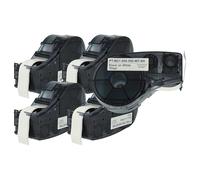 vhbw 5x cinta de escritura reemplaza Brady M21-500-595-WT para impresora etiquetas 6,4m x 12,7 mm negro a blanco, vinilo