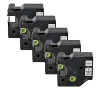 vhbw 5x cinta de escritura reemplaza Dymo 45803, D1, S0720830 para impresora etiquetas 7m x 19 mm negro a blanco, plástico