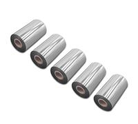 vhbw 5x cinta transferencia térmica compatible con CAB EOS4, A6+, A4+, EOS1, A8+ impresora etiquetas indeleble 110mmx300m cera/resina