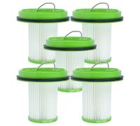 vhbw 5x Filtro compatible con Greenworks GD24SVK4S aspiradora - filtro Hepa verde blanco