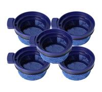 vhbw 5x Filtro compatible con Samsung VS20B95943N/EV, VS20B95943N/EU, VS20B958F3N/SP, VS20B958F3B/ST aspiradora - Filtro de aire de salida, azul