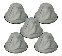 vhbw 5x Filtro de bolsa compatible con Einhell TC-AV 1718 D, TC-AV 1720 DW aspiradora chimenea, aspiradora cenizas - Repuesto, lavable negro gris