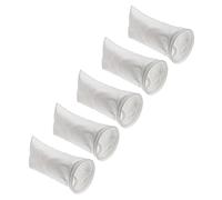 vhbw 5X Filtro de calcetín Universal para acuarios, Piscinas, Skimmers - Bolsa filtrante, Polietileno, 18 x 45 cm, 100 micrómetro, Blanco