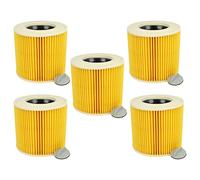 vhbw 5x Filtro plisado compatible con Kärcher NT 27/1 ME Professional, NT 48/1 TE Professional aspiradora - marrón