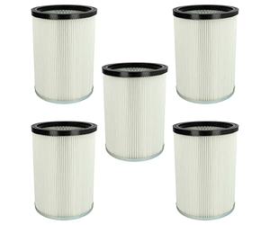 vhbw 5x Filtro plisado compatible con Kärcher NT 50/2 Me Classic *BR 127V, NT 50/2 Me Classic *BR 220V aspiradora - blanco