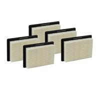 vhbw 5x Filtro plisado plano compatible con Bosch GAS 10.8 V-Li, 12 V, 12V Professional aspiradora - Elemento filtrante