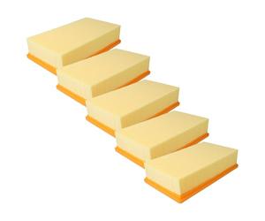 vhbw 5x Filtro plisado plano F7 compatible con Bosch GAS 35 L AFC, GAS 35 L SFC+, GAS 35 M AFC, GAS 55 M AFC Professional aspiradora - Elemento filtrante