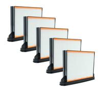 vhbw 5x Filtro plisado plano F8 compatible con BTI NTS 20 A-M-P, NTS 20 A-2 aspiradora industrial - Elemento filtrante