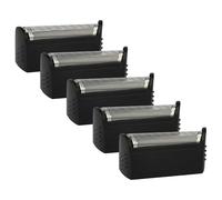 vhbw 5x Lámina de corte compatible con Braun 1509, 1512, 1507s, 1508, 1013, 1013s, 1008, 1012, 2035 afeitadora eléctrica + marco, negro/plata