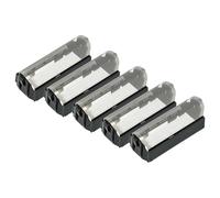 vhbw 5x Lámina de corte compatible con Braun Formula 3025, 3509, 1, 3008, 3012, 3020, 3009, 3010 afeitadora eléctrica + marco, negro/plata