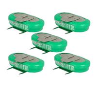 vhbw 5X NiMH Batería de botón de Repuesto Tipo 1/V150H 3 Pines 150 mAh 1,2 V Compatible para lámparas solares, etc.