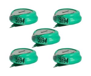 vhbw 5X NiMH Batería de botón de Repuesto Tipo 1/V80H 2 Pines 80 mAh 1,2 V Compatible para lámparas solares, etc.