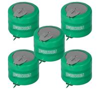 vhbw 5X NiMH Batería de botón de Repuesto Tipo V250H 250 mAh 3,6 V Compatible para lámparas solares, etc.