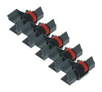 vhbw 5X Rodillo de Tinta Negro - Rojo Compatible con Casio HR 120T, 170L, 110, 110S, 18 calculadoras, Cajas registradoras