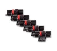 vhbw 5X Rodillo de Tinta Negro - Rojo Compatible con Citizen CX 123/II/n, 126 II, 146 calculadoras, Cajas registradoras