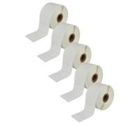 vhbw 5x Rollo de etiquetas 51 mm x 26 mm (1552 etiquetas) compatible con Brother TD-2130, TD-4100N, TD-4100, TD-4000, TD-2130N impresora de etiquetas