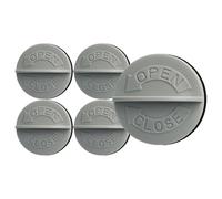 vhbw 5x Tapón de rosca para filtro de cartucho compatible con Kärcher WD 3200 AF, WD 3600, WD3P Extension Kit aspiradora blanco/gris