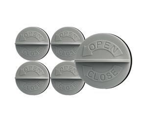 vhbw 5x Tapón de rosca para filtro de cartucho compatible con Stanley SXVC25PTDE, SXVC25, SXVC30XTDE, SXVC30, SXVC35PTDE aspiradora blanco/gris