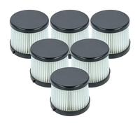 vhbw 6x Filtro compatible con Dewalt DCV5011H, DCV501HB aspiradora - filtro Hepa negro blanco