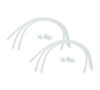 vhbw 6x Manguera para leche (set) compatible con Jura Cool-Control, Impressa, GIGA, E8 cafetera - 6x adaptador de conexión, 6x manguera para leche