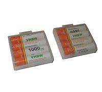 vhbw 8X batería AAA Micro Compatible con Gigaset AE690, A690, E290HX, E290 teléfono Fijo o inalámbrico (1000 mAh, 1,2 V, NiMH) Naranja Blanco