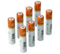 vhbw 8X batería AAA Micro Compatible con Logitech K750, R400, R700, MK320, MK520, M560, M185, M187 ratón inalámbrico (800 mAh, 1,2 V, NiMH)