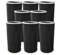 vhbw 8x Filtro carbón activo compatible con Xiaomi Mi Air Purifier 2, 3, 2H, 2C, 3C, 2S, 3H purificadores de aire - Filtro de aire negro gris